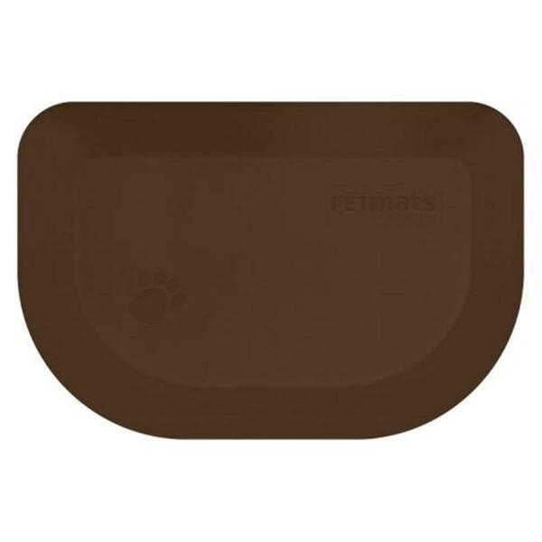 Wellnessmats 27 x 18 x 1 in. PetMat Small Rounded - Brown Bark PM2718RBRN